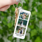 Pas getrouwd Couple Personalized Photo Booth Strip Sleutelhanger