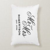 Pas getrouwd de heer en mevrouw elegant-typografie accent kussen (Voorkant(Verticaal))