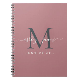 Pas getrouwd de heer mevrouw monogram noemt het ja notitieboek