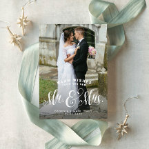 Pas getrouwd een foto Mr en Mrs Christmas