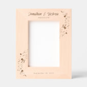 Pas getrouwd Eenvoudige Wildflowers Wedding Keepsa Gegraveerde Lijstjes (Voorkant)