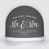 Pas getrouwd eerste kerst als meneer en mevrouw éé sneeuwbol (Voorkant)