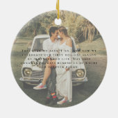 Pas getrouwd eerste kerst | Gepersonaliseerde foto Keramisch Ornament (Achterkant)