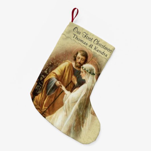 Pas getrouwd eerste kerst getrouwd kleine kerstsok (Voorkant (Hangend))