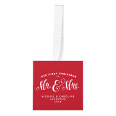 Pas getrouwd eerste Kerst ornament (Voorkant)