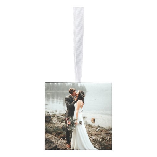 Pas getrouwd eerste kerstfoto ornament (Rechts)