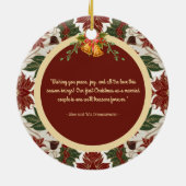 Pas getrouwd Eerste Kerstfoto Ornament Custom (Achterkant)