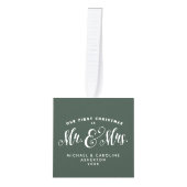 Pas getrouwd eerste kerstgroen decoratie (Voorkant)