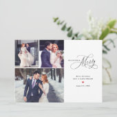 Pas getrouwd eerste kerstKaart (Staand voorkant)