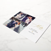 Pas getrouwd eerste kerstKaart Folie Feestdagenkaart (Gedraaid)