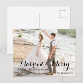 Pas getrouwd Eerste Kerstmis Briefkaart (Voorkant / Achterkant)