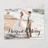 Pas getrouwd Eerste Kerstmis Briefkaart (Voorkant)