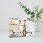 Pas getrouwd Eerste Kerstmis Briefkaart (Staand voorkant)
