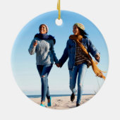 Pas getrouwd eerste kerstmis mevrouw en mevrouw el keramisch ornament (Achterkant)