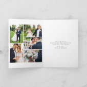 Pas getrouwd elegante Merry Christmas 6 fotocollag Feestdagen Kaart (Binnen)