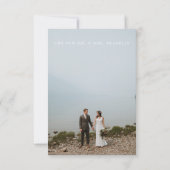 Pas Getrouwd Feest Uitnodiging Gevluchte Aankondig (Achterkant)