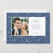 Pas getrouwd-feestdag met huwelijksband feestdagenkaart (Achterkant)