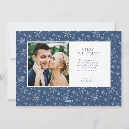 Pas getrouwd-feestdag met huwelijksband feestdagenkaart (Achterkant)