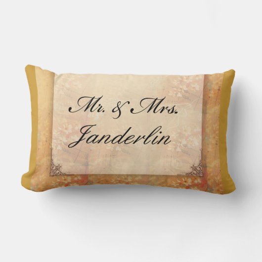 Pas getrouwd floral gift kussen (Voorkant)