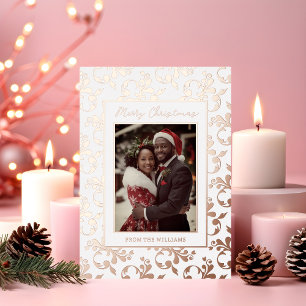 Pas getrouwd Folie Custom Christmas Kaart Holiday
