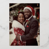 Pas getrouwd Folie Custom Christmas Kaart Holiday  (Achterkant)