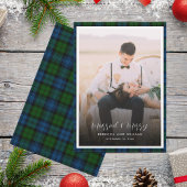 Pas getrouwd Foto Getrouwd en Merry Campbell Tarta Feestdagenkaart