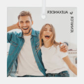 Pas getrouwd foto glas ornament (Achterkant)