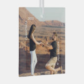 Pas getrouwd foto glas ornament (Voorkant Rechts)