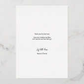 Pas getrouwd Foto Goud Zwart Getrouwde Kerstkrans Folie Feestdagenkaart (Achterkant)