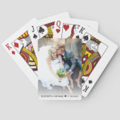 Pas getrouwd Foto Wedding Favor Pokerkaarten (Achterkant)