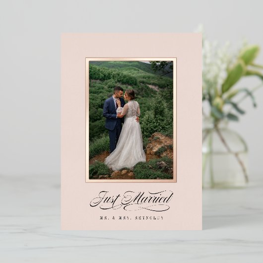 Pas Getrouwd Frame Uitnodiging (Staand Voorkant)