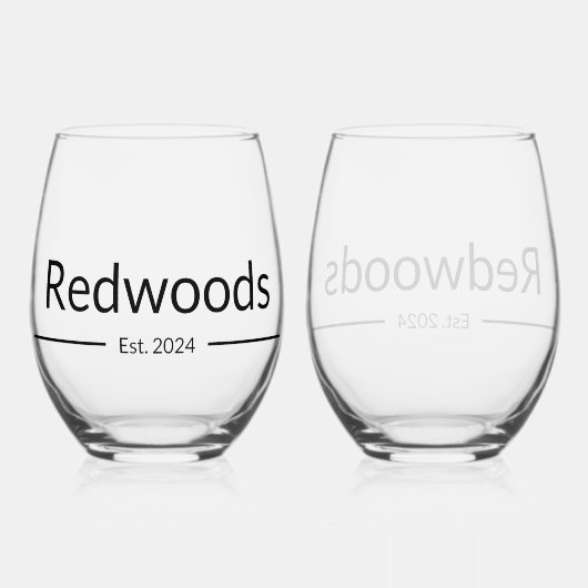 Pas getrouwd gepersonaliseerde wijnglazen wijnglas zonder voet (Voorkant)