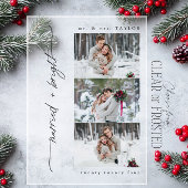 Pas getrouwd Getrouwd en Bright First Christmas Fo Acryl Uitnodigingen