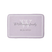 Pas getrouwd Gift Elegant Familie Monogram Script  Badmat (Voorkant)