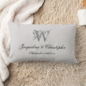 Pas getrouwd Gift Monogram Naam Chic Script Keepsa Kussen (Deken)