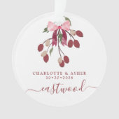 Pas getrouwd Gift Mr. & Mrs. Kerstversiering Ornament (voorkant)