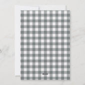 Pas getrouwd Gingham Foto Modern Married Merry Feestdagenkaart (Achterkant)