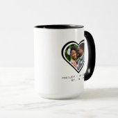 Pas getrouwd hart foto Afbeelding bruiloft Mok (Voorkant rechts)