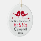 Pas getrouwd Holiday Ornament - Kerstmis - LoveBir (Rechts)