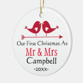 Pas getrouwd Holiday Ornament - Kerstmis - LoveBir (Links)