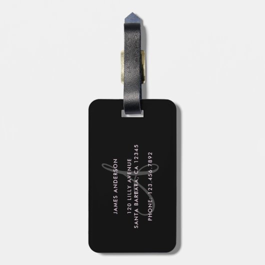 Pas getrouwd Hubby Typografie Bagagelabel (Achterkant verticaal)