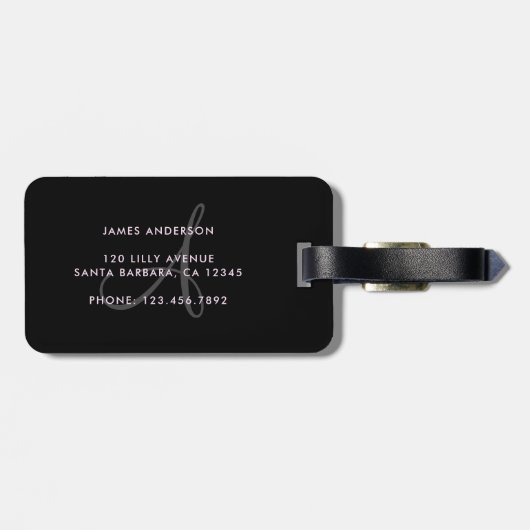 Pas getrouwd Hubby Typografie Bagagelabel (Achterkant horizontaal)