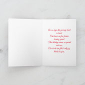 Pas getrouwd, jubileum kerstkaart feestdagen kaart (Binnen)