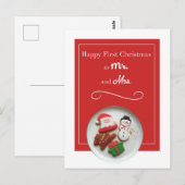 Pas getrouwd kerst Briefkaart (Voorkant / Achterkant)