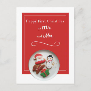 Pas getrouwd kerst Briefkaart