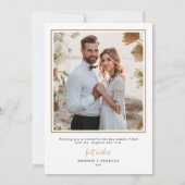 Pas getrouwd Kerst Kaart 3 Foto Vakantie Kaart Gou (Achterkant)