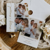 Pas getrouwd Kerst Kaart 3 Foto Vakantie Kaart Gou