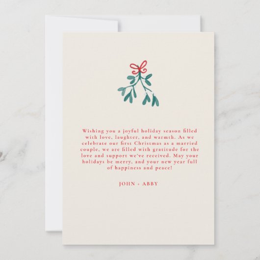 Pas getrouwd Kerst Kaart Grand Millenial Pattern (Achterkant)