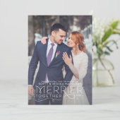 Pas getrouwd Kerst Kaart met Trouwfoto (Staand voorkant)