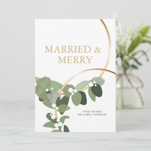 Pas getrouwd kerst met huwelijksfeestdag en met Me (Staand voorkant)